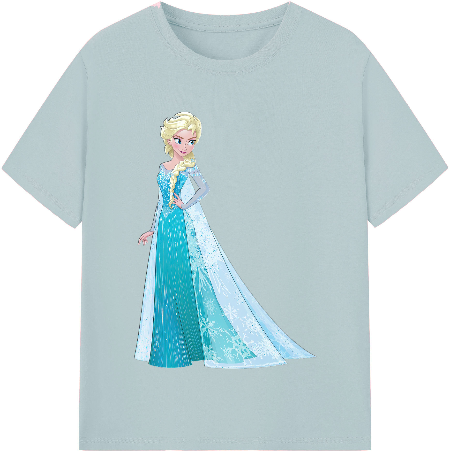 アナと雪の女王 アンナ エルサ Frozen Anna Elsa 綿100％半袖Tシャツ（フロントプリント）